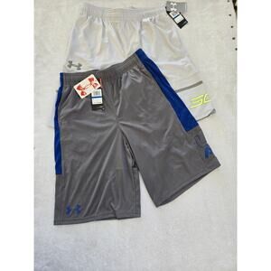 Under Armour Steph Curry Shorts Bundle 2PC Youth XL Gray White NWT
